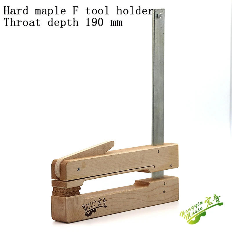 HUATOOL Hartes Ahornholz Eisen Deep Throat Klemme für Gitarre Cello Violine Brücke F-Form Holzbefestigung Holzarbeiten – Detail 24