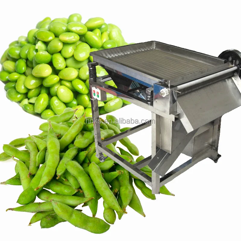 

Fresh Green Pigeon Peas Beans Shell Removing Sheller Shelling Machine
