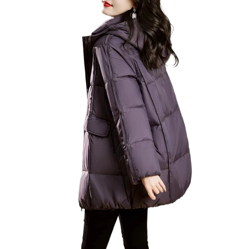 Veste longue bouffante pour femme, Parka ample à capuche, manteau chaud et épais en coton, Style coréen, Streetwear, nouvelle mode hiver 2025