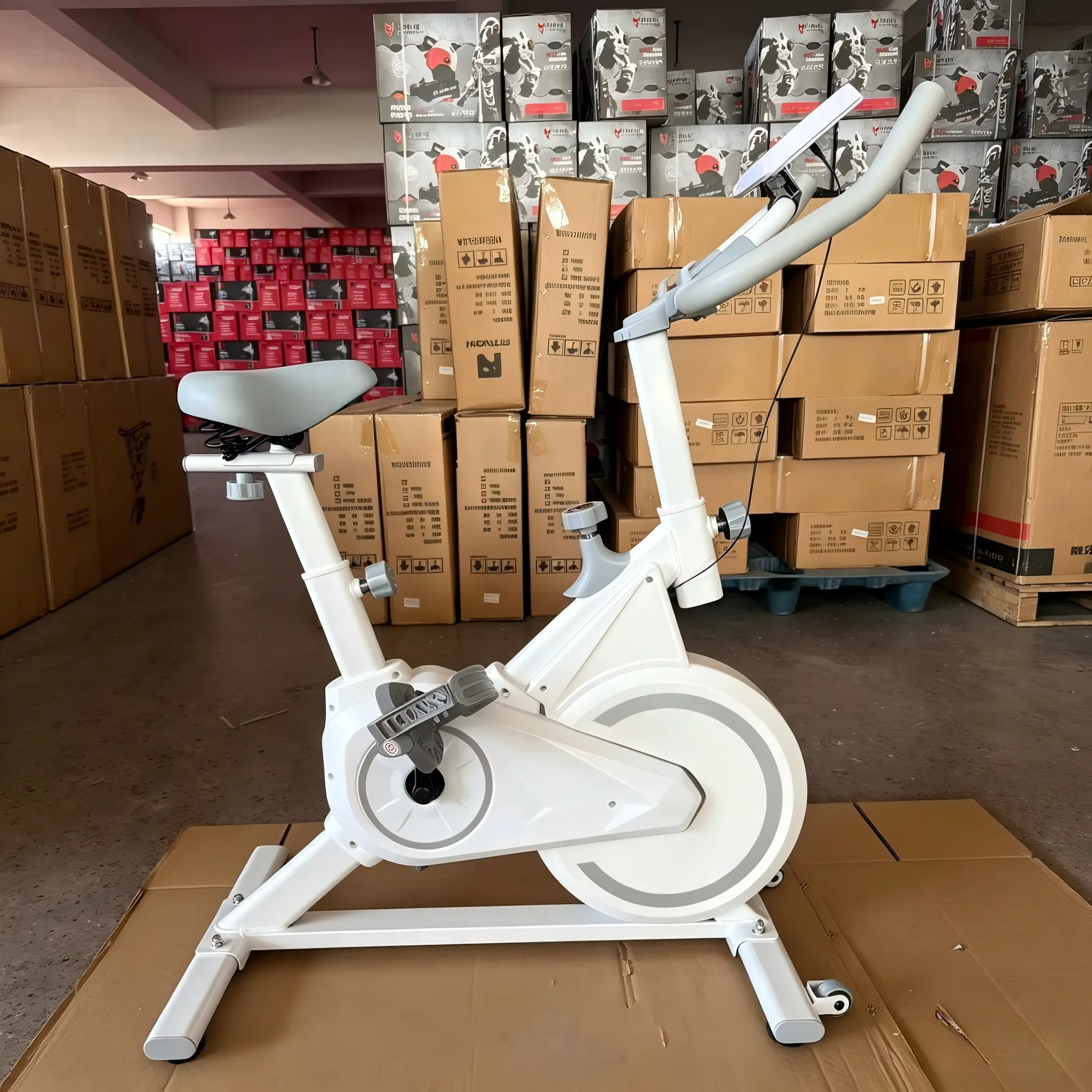 XOYOOU Steel Foldable Exercise Spin Bike with LCD Display-Lightweight & Silent Home Fitness Equipment