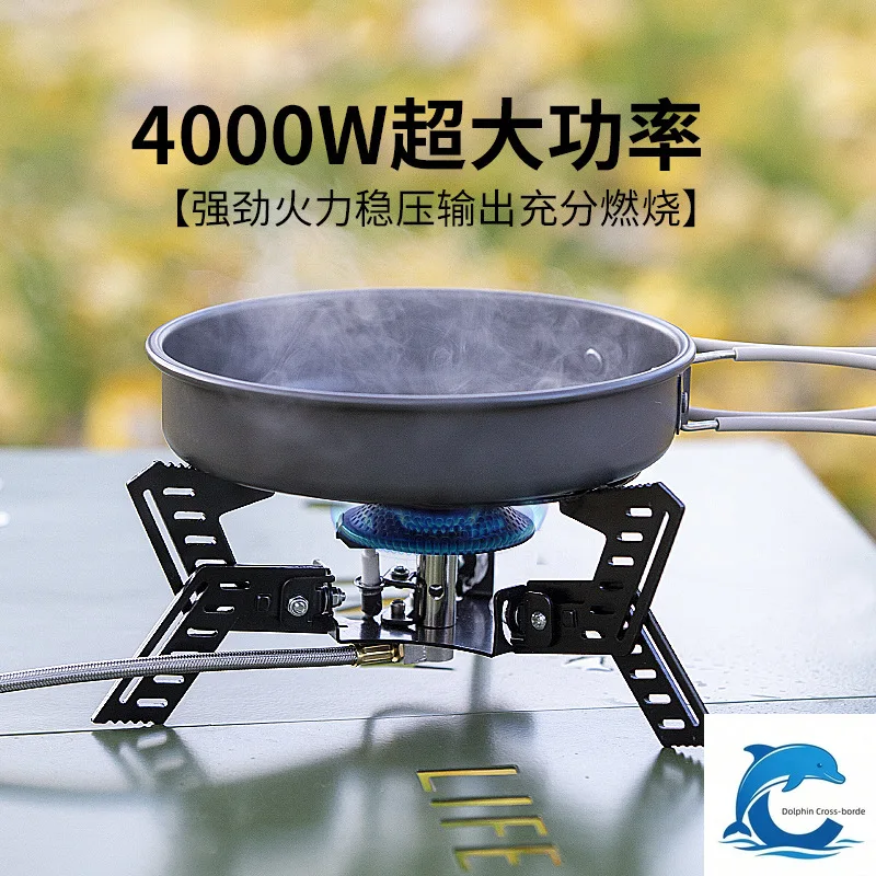 Suitable for Portable Folding UFO Gas Stove, High Power Camping Butane Stove, Compatible with Alpine Gas Canisters