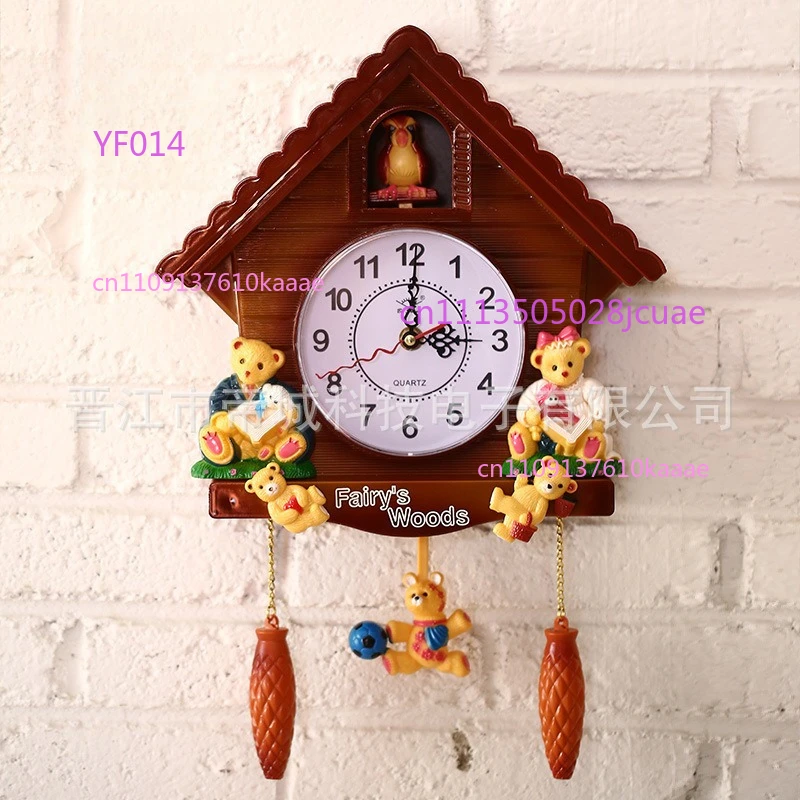

Artistic Swing Chiming Wall Clock Creative European Style Home Decor Clock For Living Room Kids Room