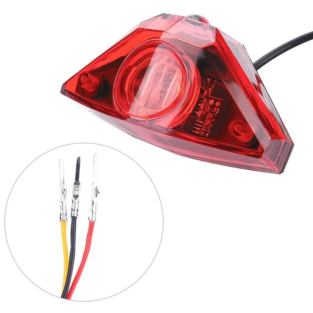 B48B-2X Ebike الفرامل الضوء الخلفي دراجة كهربائية الذيل ضوء DC6V 12 فولت 24 فولت 36 فولت 48 فولت 60 فولت LED Ebike ضوء دراجة كهربائية مصباح #5