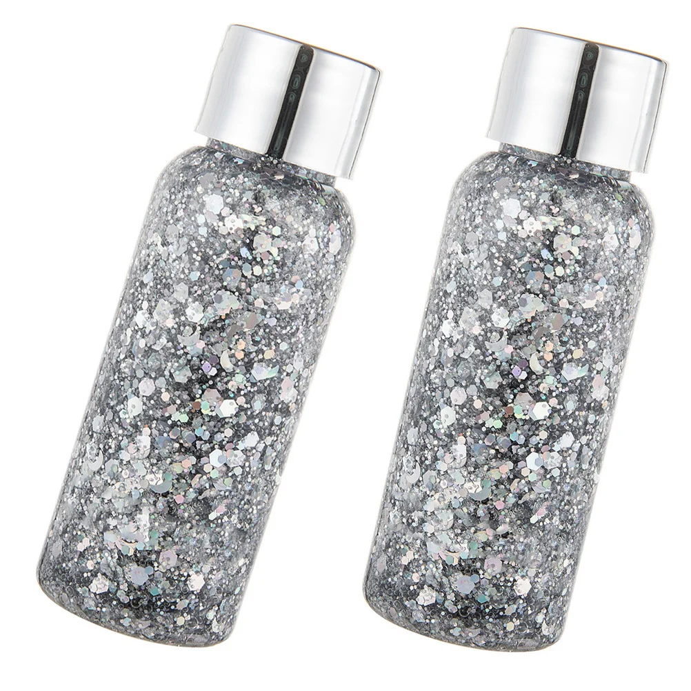 1 ボトル チャンキー グリッター ボディ ジェル レインボー ラスター ポータブル ホリデー ナイト パーティー 日常使用 顔装飾用