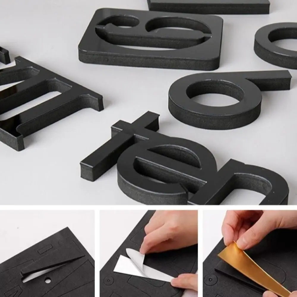 

Decorative Clock 3D Wall Clock Minimalist Acrylic DIY Wall Clock Silent Frameless Digital Clock Home Decoration