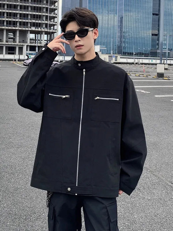 الرجعية اليابانية Sle فضفاضة تناسب سستة كيت الطيار Jaet الرجال ربيع الخريف ملابس العمل ملابس خارجية العصرية اللون Jaet