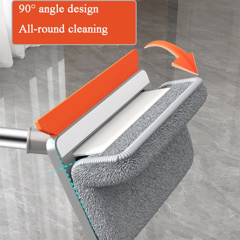 The Latest Two-In-One Mop For Scraping And Cleaning, Multifunctional Mini Hands-Free Cleaning Of Skirting Board And Glass Floor