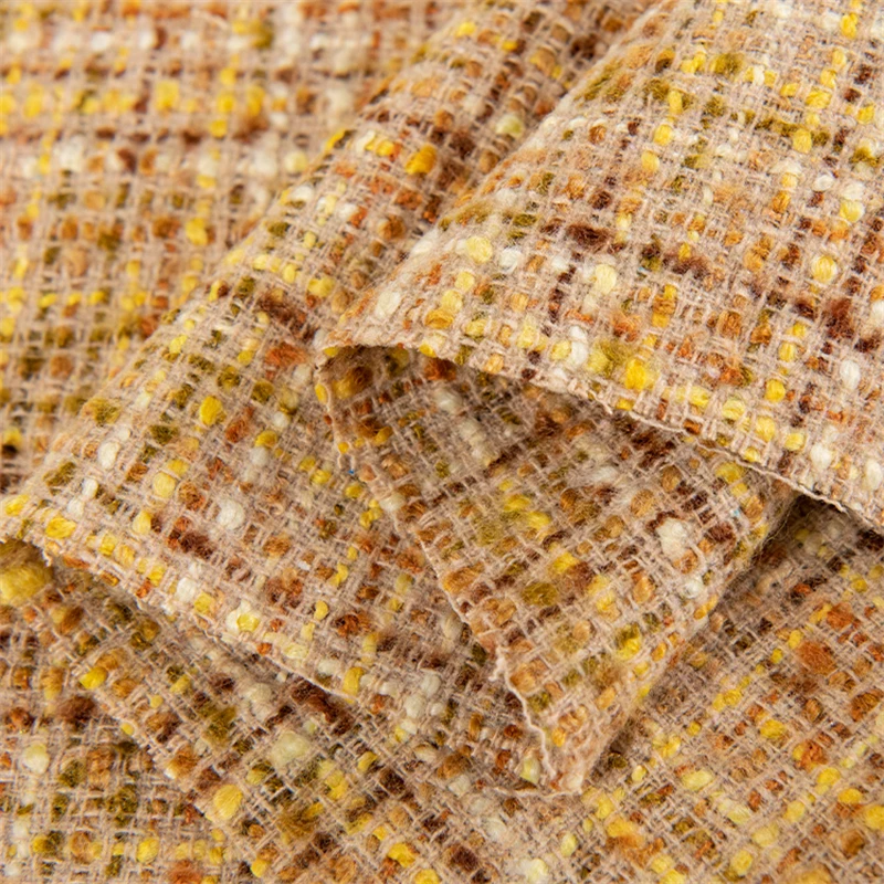 Autumn/Winter Thin Woolen Woven Tweed Fabric High-end Handmade DIY Skirt Clothing Fabric Sewing Accessories By Meter Quilting