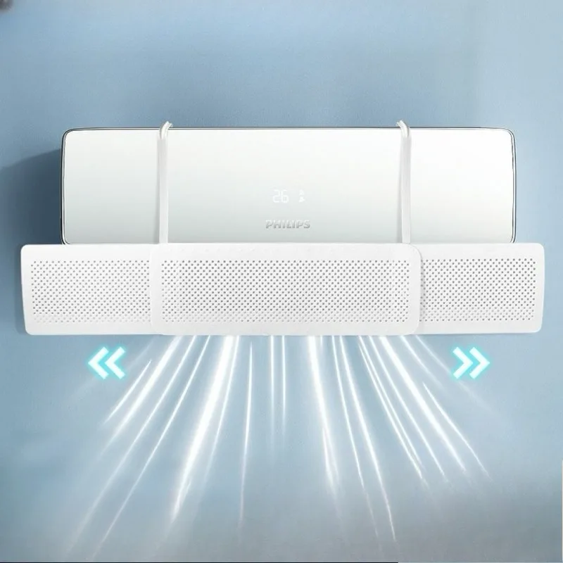 Universal Wall Mounted AC Wind Deflector 3 in 1 Retractable Non Porous Anti Direct Blow Windshield for Household Baby Use