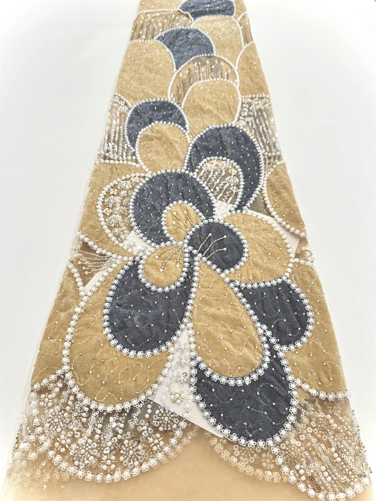 แอฟริกันลูกไม้ผ้า 2025 คุณภาพสูงลูกไม้ไนจีเรียผ้ากํามะหยี่เลเซอร์เย็บปักถักร้อย Swiss Voile ลูกไม้สําหรับงานแต่งงาน 5 หลา