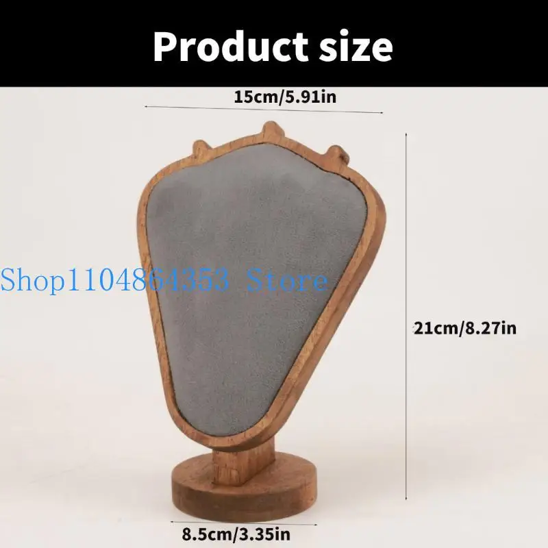 652F Изысканная прочная витрина для ювелирных изделий, маленькая подставка для ожерелья с регулируемым крючком для