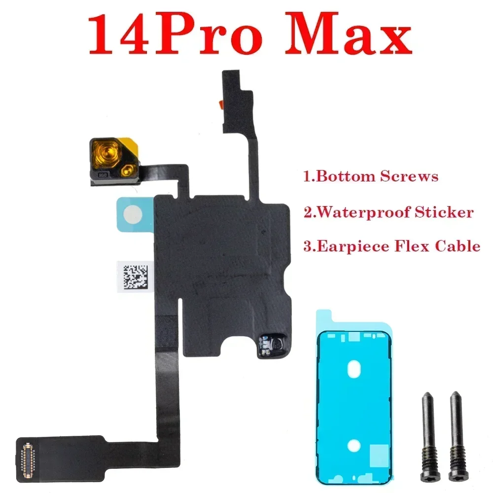 Earpiece Proximity Light Sensor Face Recognition Function Ribbon Flex Cable for IPhone  14 Plus Pro Max NO Speaker