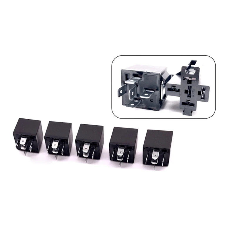 

Автомобильное электрическое реле AEA7-6PCS 5-контактное SPST 12В 30А с предохранителем и проводкой, аксессуары для авто