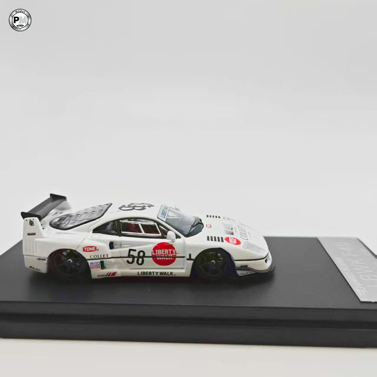 SW 1:64 F40 LBWK GHOST PLAYER إصدار مخصص طراز سيارة مصنوع من خليط معدني