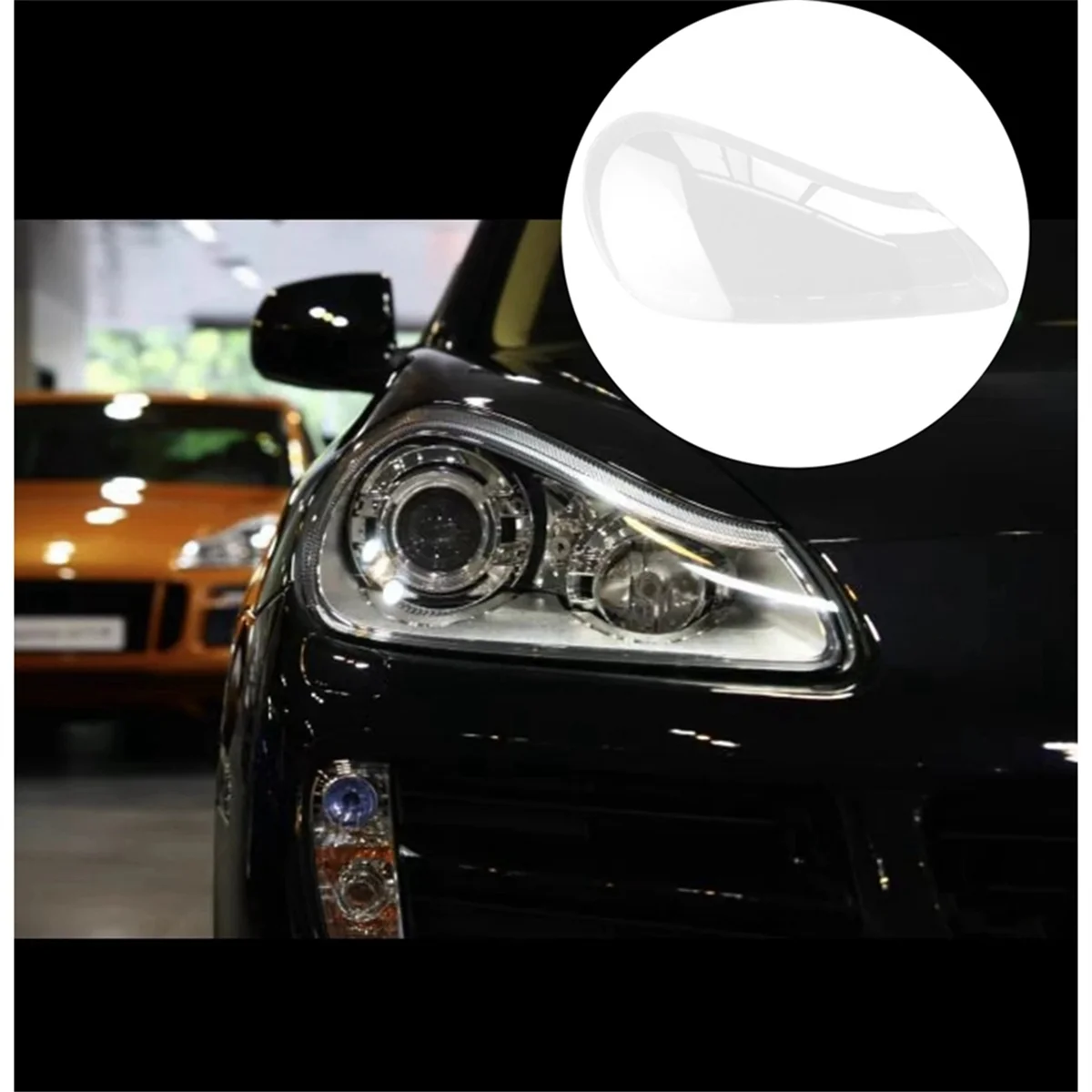 

Right Front Head Light Lamp Shell Cover Transparent Lampshades for Porsche Cayenne 2007-2010 Head Light Lamp Lampshade