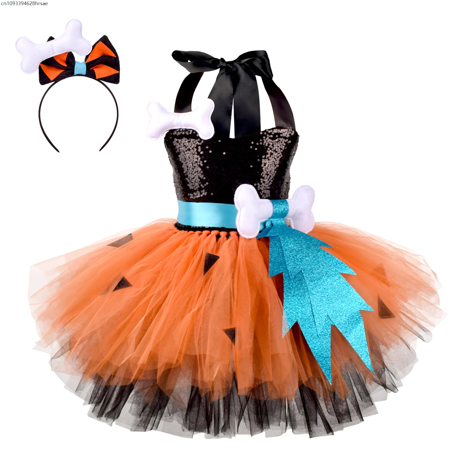 Niños guijarros hombre de las cavernas piedra princesa tutú vestido Cosplay disfraz niña Halloween vestir trajes de fiesta de cumpleaños