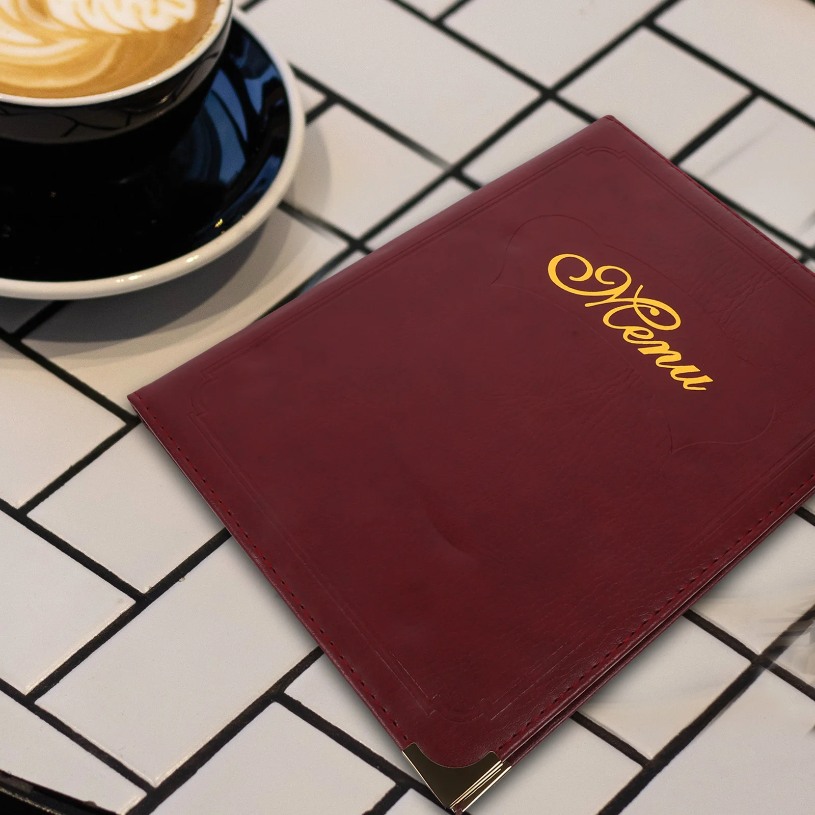 

A4 Holder Restaurant Display Cover Folder Clear Price List Notebook Menu Holder Book Server Pads Meal Folder