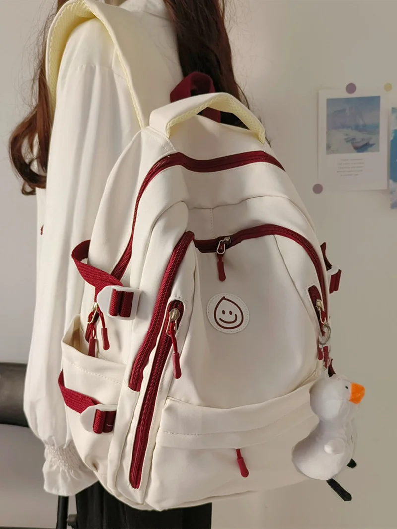 2024 New Style Student Backpack Multi-Layer Lightweight Design for Middle And High School Students College Students Trendy Co...