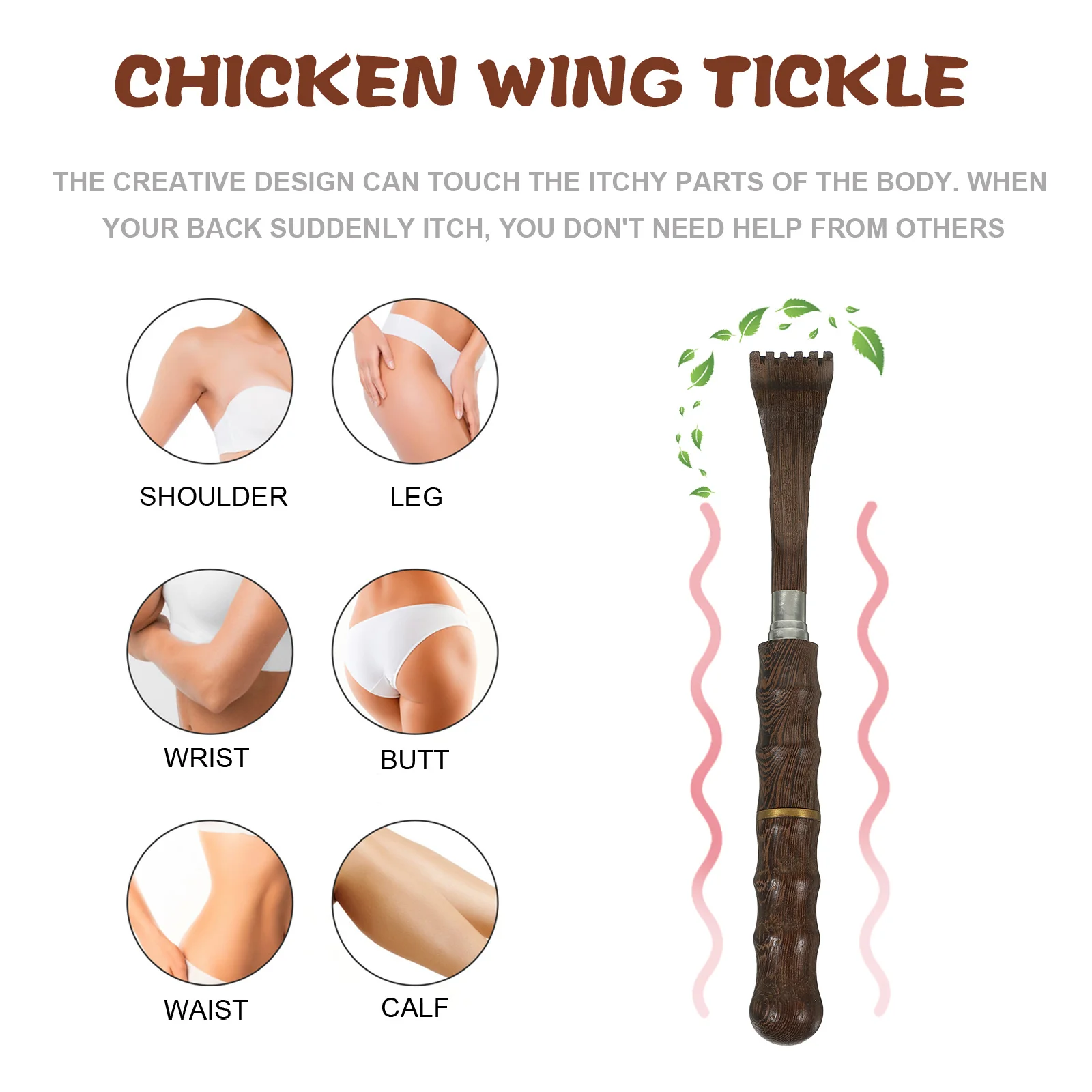 ที่เกาหลังแบบยืดหดได้ ออกแบบตามหลักสรีรศาสตร์ ช่วยบรรเทาอาการคันหลัง อุปกรณ์พกพาสำหรับเกาตัว ค้อนนวด ใช้ในบ้านและเดินทาง