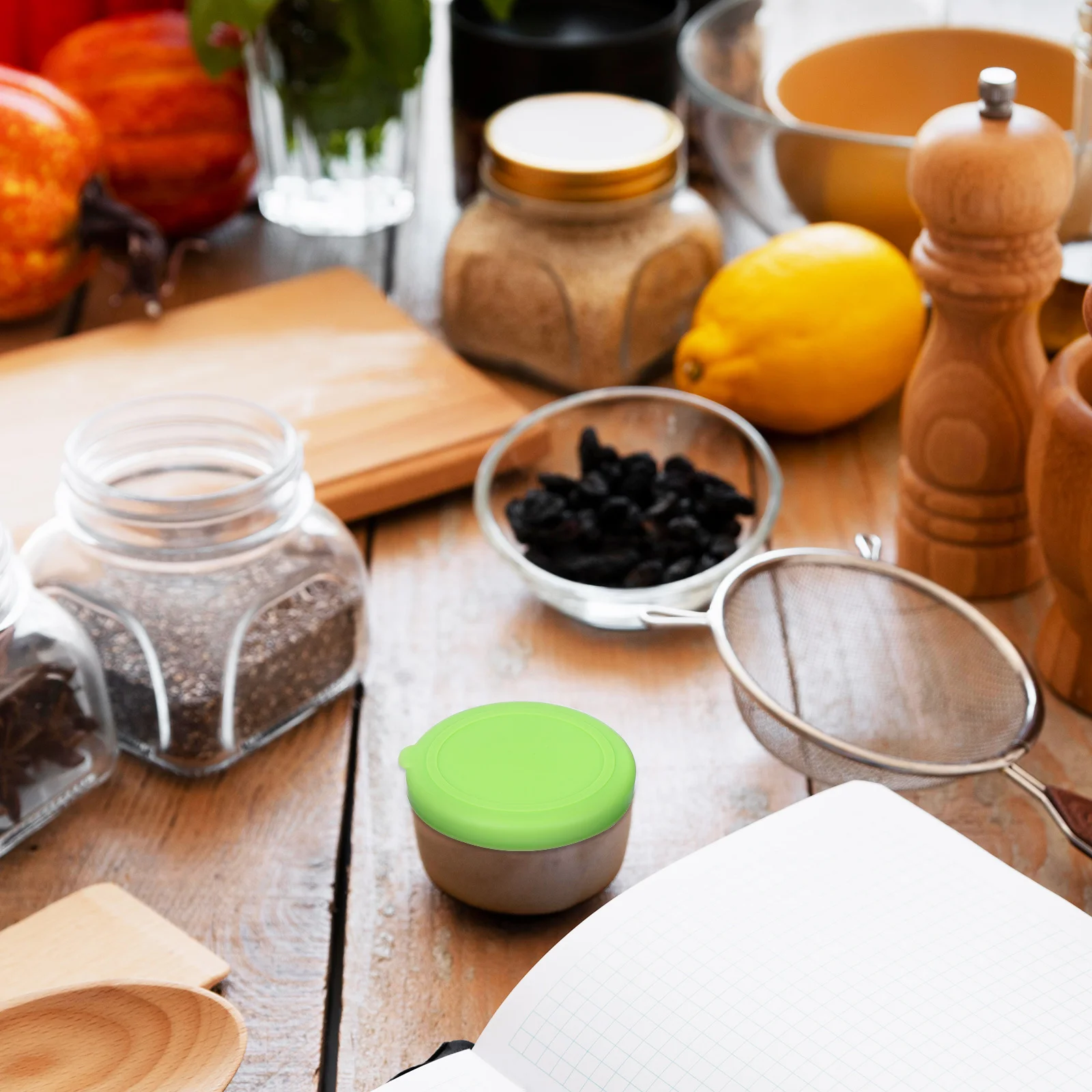 

4 pcs Round For Food Storage Silicone Bowl Covers Can Lids Replacement Glass Bowls Honey Jar Lids Silicone Jar Covers Small Bowl