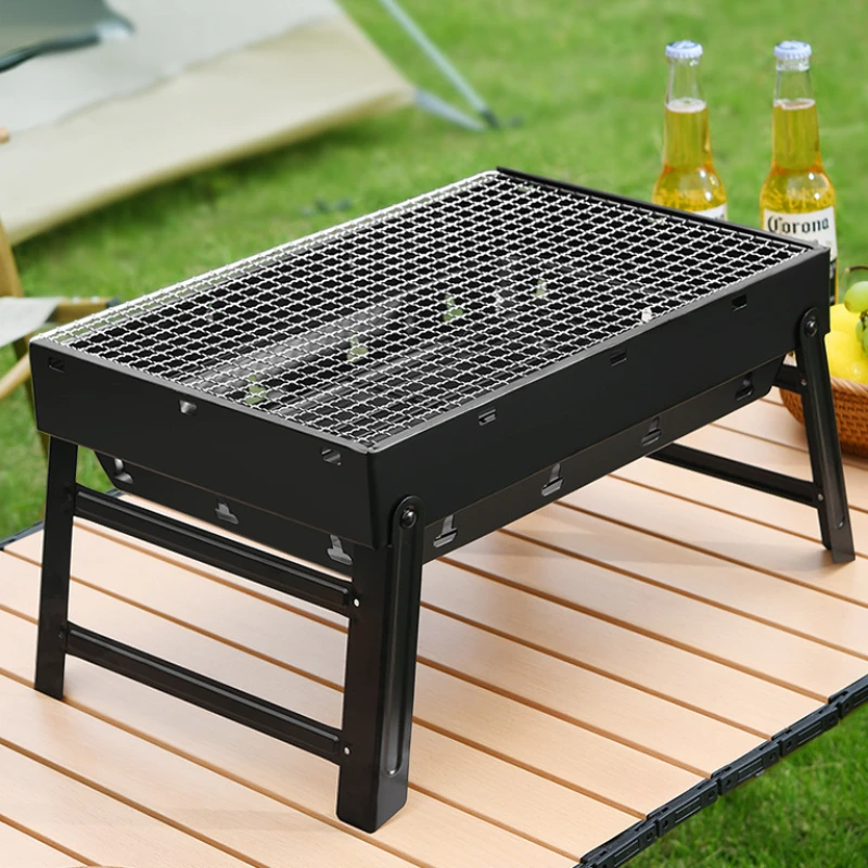 

Portable Smokeless Charcoal Barbecue Stove With Foldable Grill Rack, Ideal For Outdoor Camping And Picnic Barbecue Use