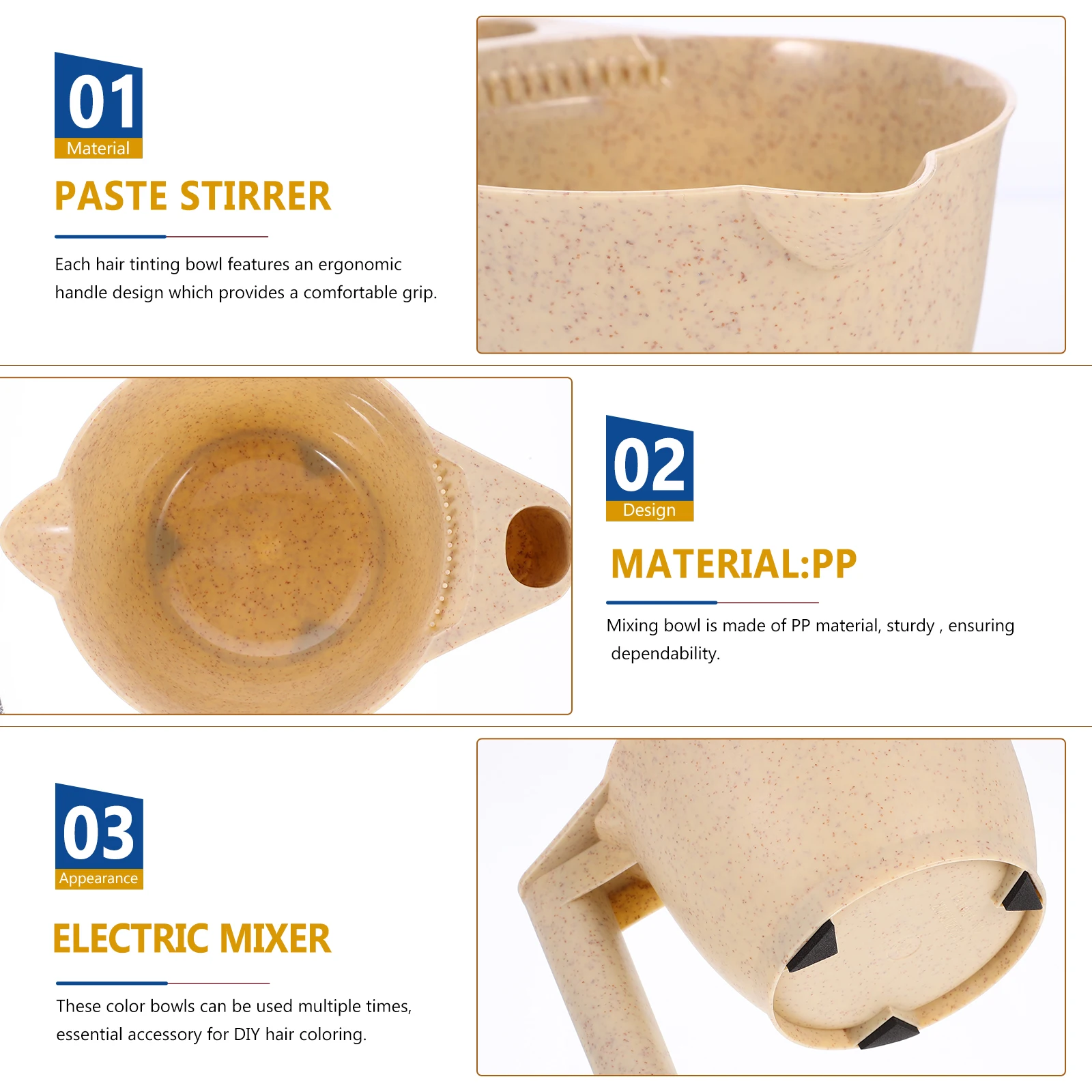 

2Pcs Hair Dye Mixing Bowl Tint Bowl Set Color Mixing Bowls for Salon Home Dyeing Reusable Washable Ergonomic Design