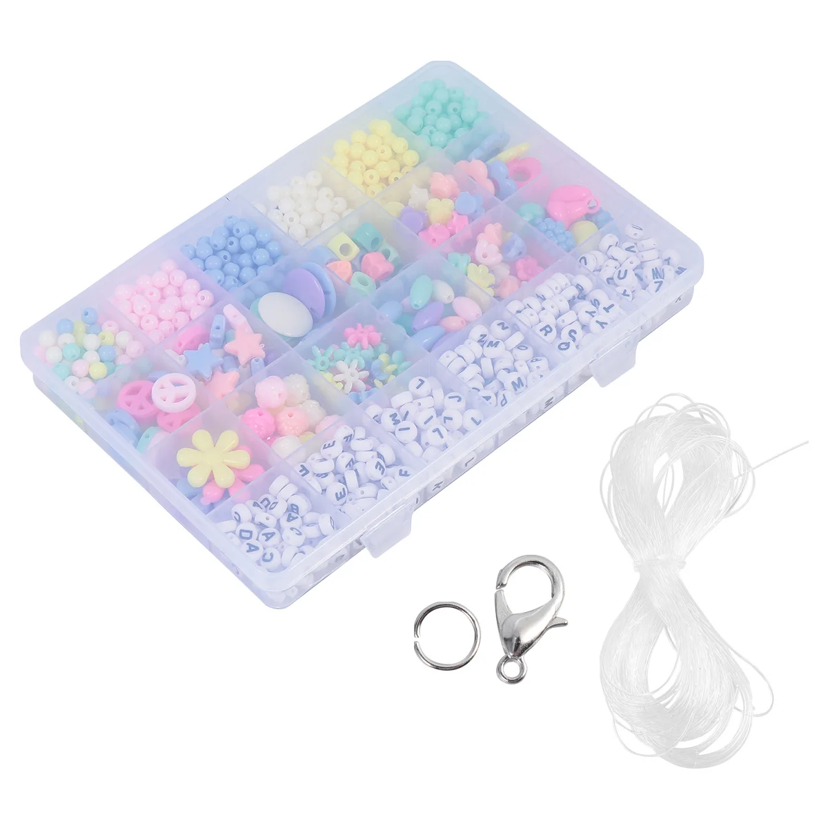مجموعة الأبجدية الخرز البلاستيكي الملون للأطفال DIY اليدوية الفنية الحرفية النشاط إعداد المواد مطرز #6