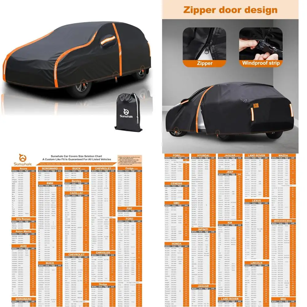 

Waterproof All-Weather Hatchback Car Cover with UV Protection for Various Models, Sun and Weather Resistant