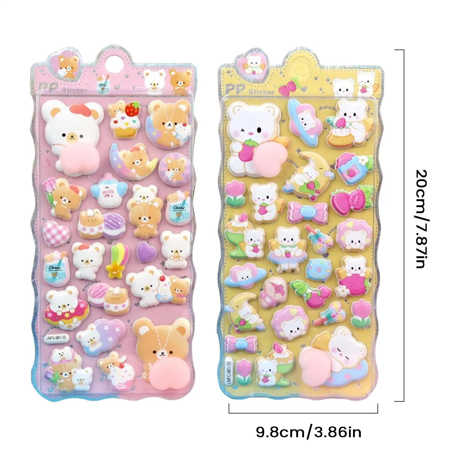 ملصقات ثلاثية الأبعاد للأطفال ملصقات زخرفية على شكل حيوانات جمالية 2 ورقة شارات زخرفية لسكرابوكينغ جراب هاتف الكمبيوتر المحمول المحمول