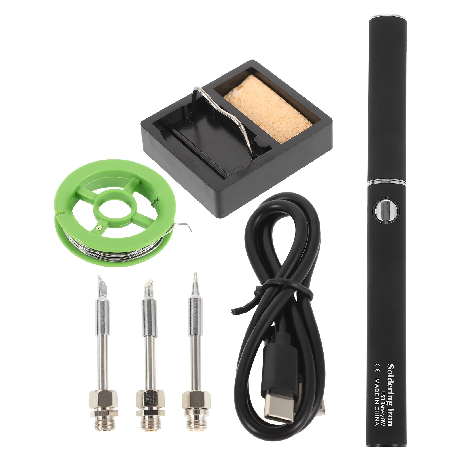 

Mini USB Soldering Iron 5V Portable Cordless Electronics Kit Lightweight Rechargeable Includes Knife Horseshoe Tips