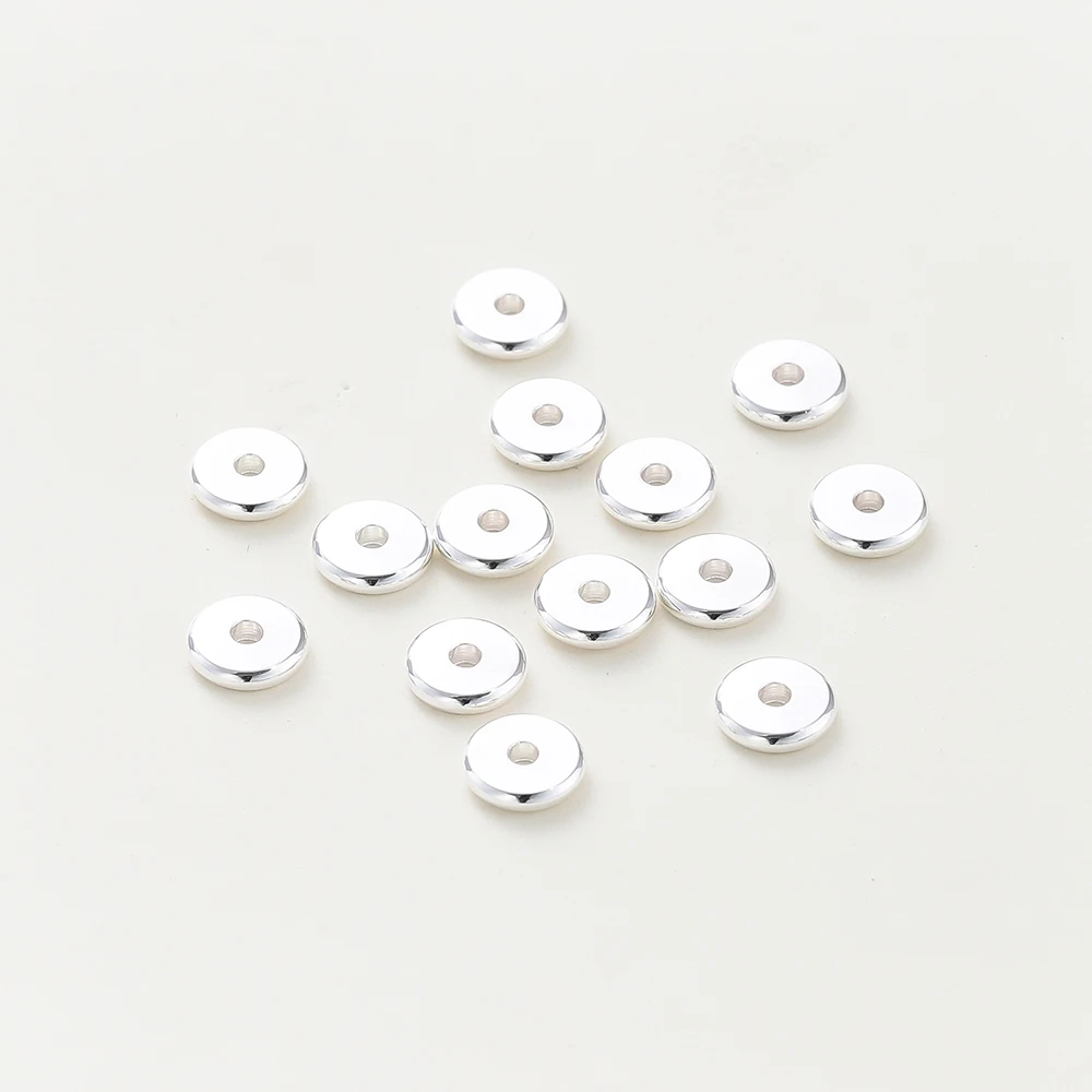 10-50 stücke 14 Karat/18 Karat vergoldetes Messing 3-12mm runde Abstands perlen flache Armband perlen für DIY Schmuck Befunde Zubehör