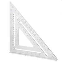 12 inch Angle Ruler Imperial Aluminum Alloy Triangular Measuring Ruler Woodwork Speed Square Triangle Angle Protractor