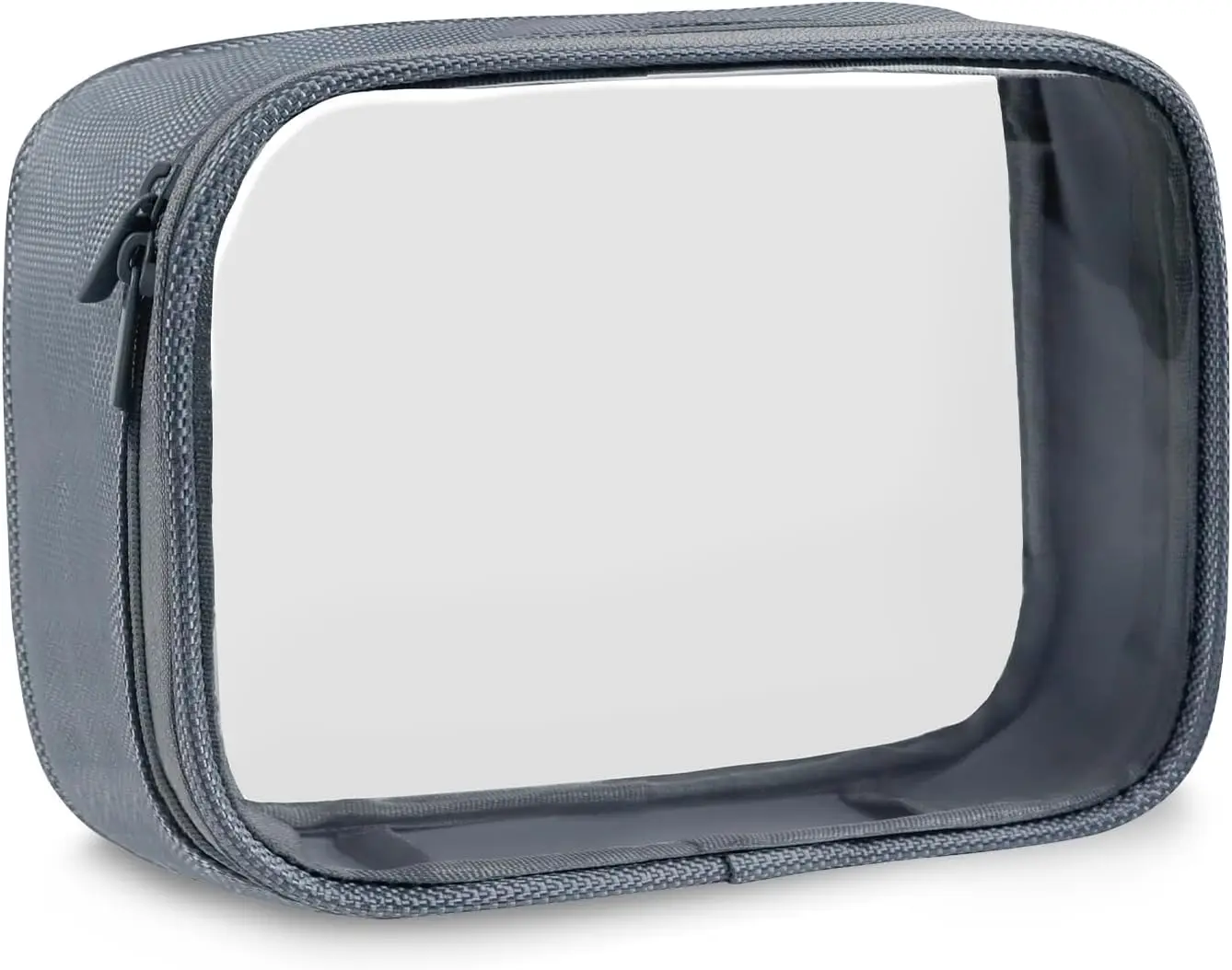 

Прозрачная косметичка, одобренная TSA, дорожная сумка для жидкостей объемом 1 кварту, прозрачный органайзер для косметики, серый цвет