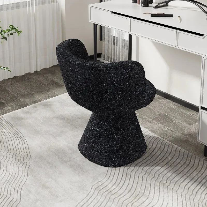Artistic Starry Velvet Vanity Chair Swivel High Resilience Sponge Comfortable Sitting Aesthetic Chairs for Bedroom Dressing Area