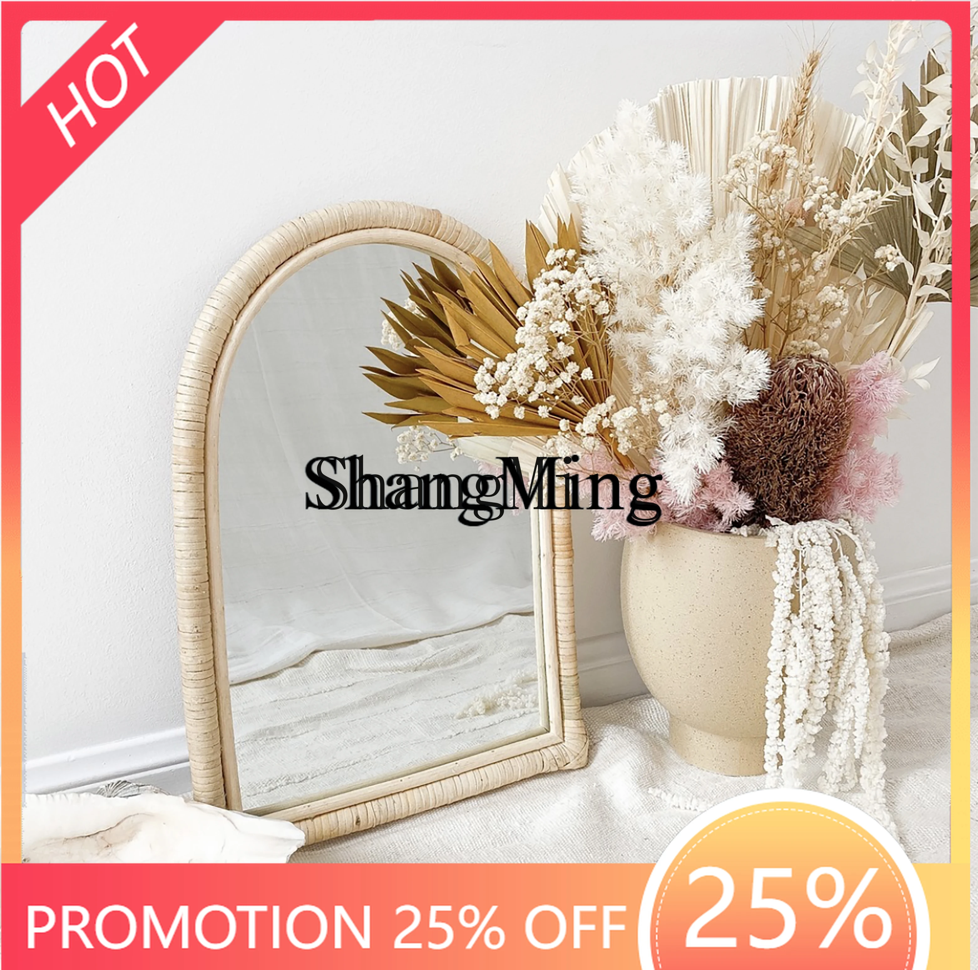 

FG good-looking retro dressing makeup mirror wall-mounted bedroom bathroom entrance dresser half-body wall-mounted mirror