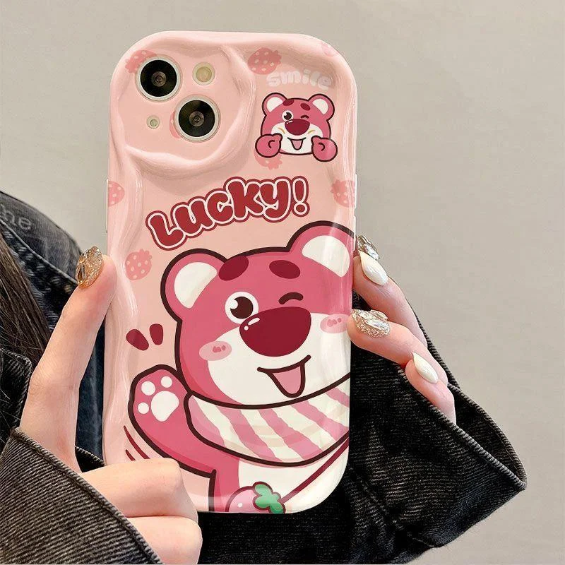 Cute Lots-o'-Huggin' Bear Winnie 3D Wave Case For OPPO A98 A94 A93 A92 A79 A78 A76 A58 A57 A55 A38 A33 2020 4G 5G Back Cover