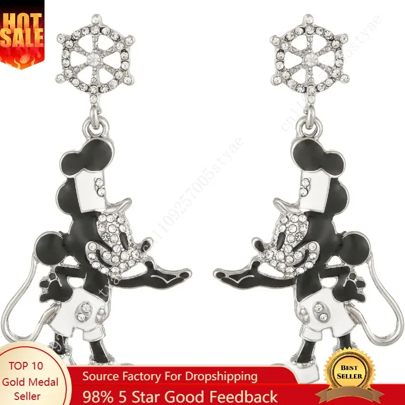 

Madison Tyler Cute Earrings for Brides Mouse Dangle Earrings | Delicate Rhinestone Animal Earrings for Women | Daily Wear Holida