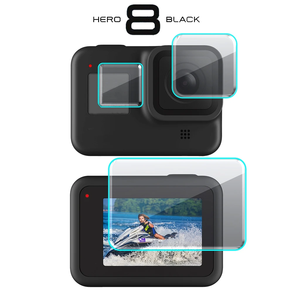 Wholesale 유리 GoPro 영웅 8 블랙 렌즈 보호 필름 Gopro8 Go pro 액세서리