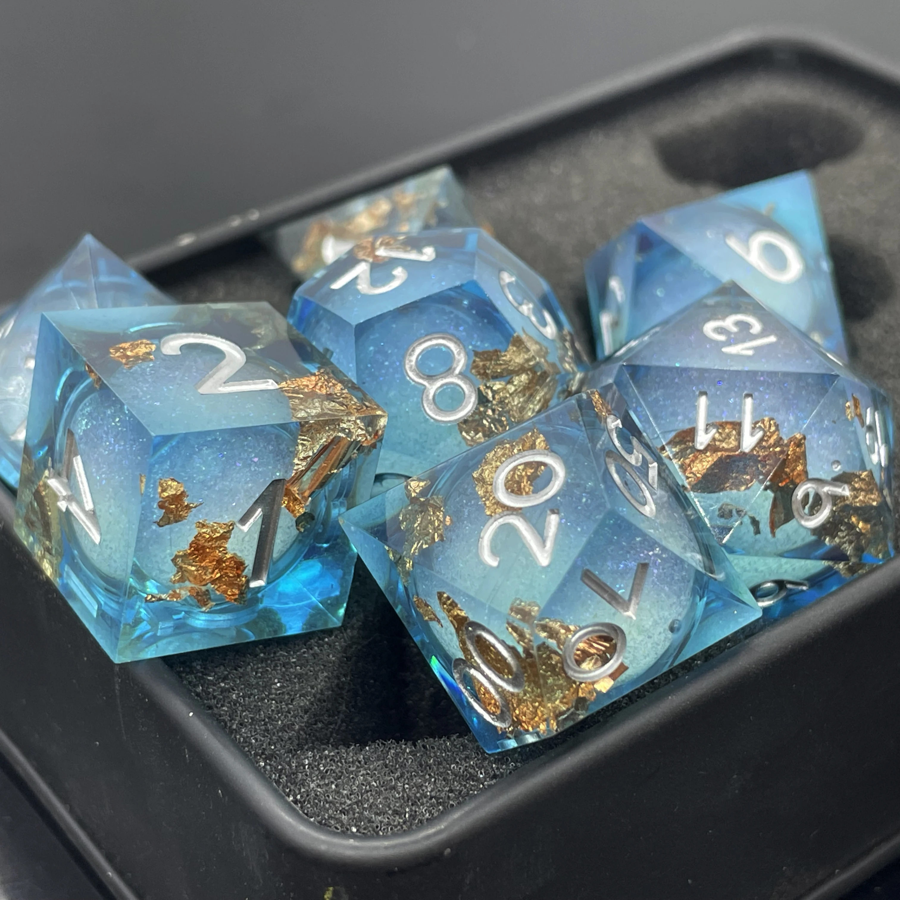 7PCS Multi-sided Dice For DND Game Board Game Liquid Core Dice For Portable Toys for DND RPG TRPG Game Party Entertainment Dice