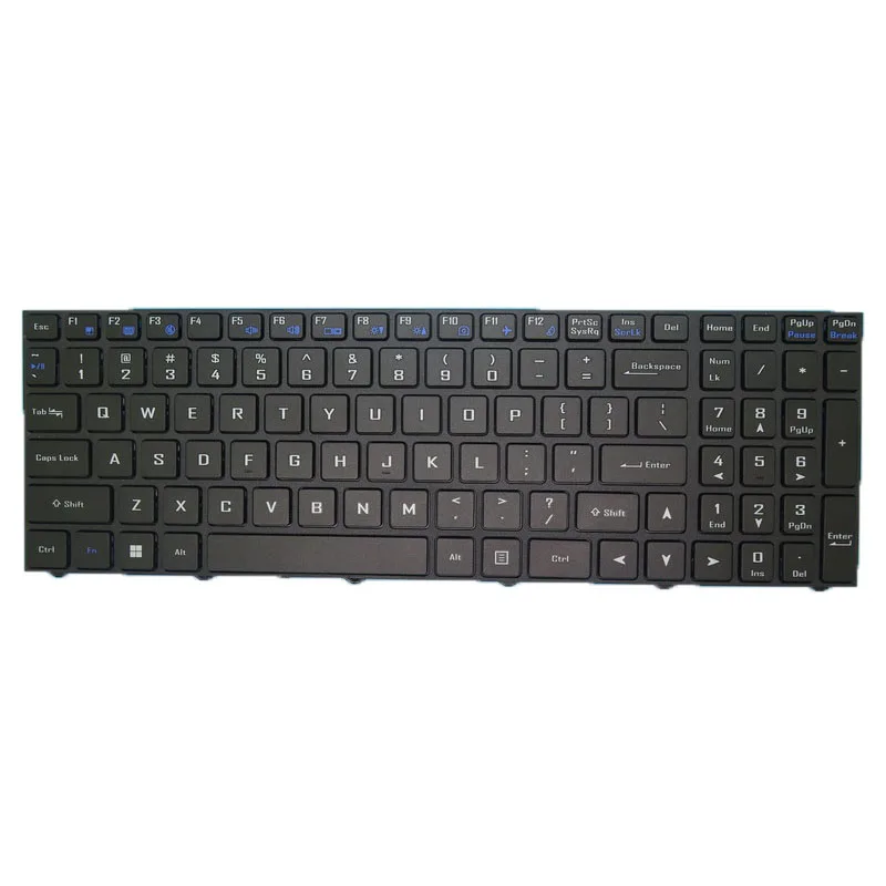 

Laptop No Backlit Paper Keyboard For CLEVO CVM18H83US-4304 6-80-N1510-010-1 WIN11 English US Black Frame