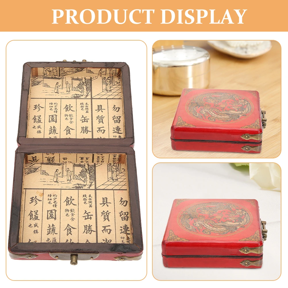 

Vintage Style Wooden Jewelry Box Storage Chest Retro Trinket Case Keepsakes ganizer Compact Desktop Gift Use Sturdy