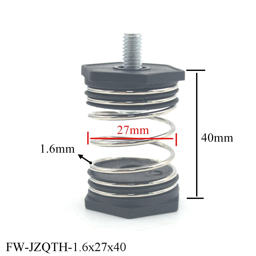 30-50MM Length Industry Shockproof Compression Shock Absorber Spring Medical Air Pum Spring Seat With M6 Nut