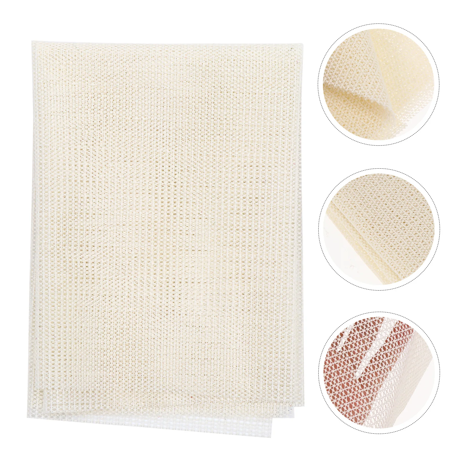 

Non Slip Rug Pad Beige Latex Bath Thick Material Gripper Cushioning Carpet Mat Multi Floor Pad Durability Comfort