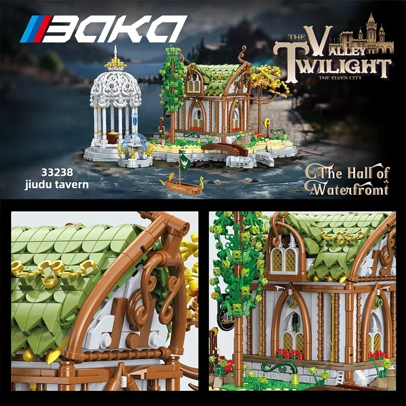 2867PCS Nordic Water City Tavern Building Blocks Fantasy Movie Classic Building Models Bricks Diy Toys For Kids Holiday Gifts