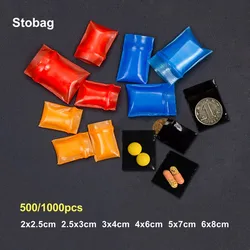 StoBag 500/1000pcs Wholesale Colorful Mini Small Zipper Plastic Bags Jewelry Packaging Storage Reclosable Poly Clear Pouches