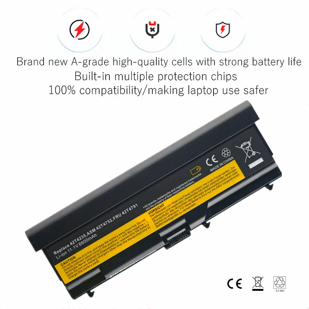New 9cells Laptop Battery For Lenovo ThinkPad Edge T420 T510 T510i T520 T520i W510 W520 WHOLESALE