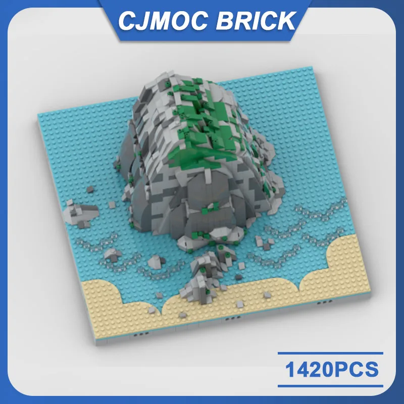 MOC 干し草の山ロック建築ビルディングブロック 1420 個モデル DIY 組み立てレンガコレクションディスプレイクリエイティブおもちゃ MOC- 184410