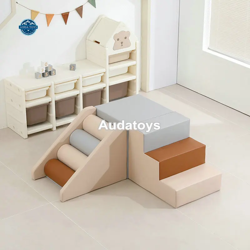 3pcs Neutral Indoor Commercial Kids Party Soft Play Climbing Mobile Playground Foam Material 300kg Capacity For Rental