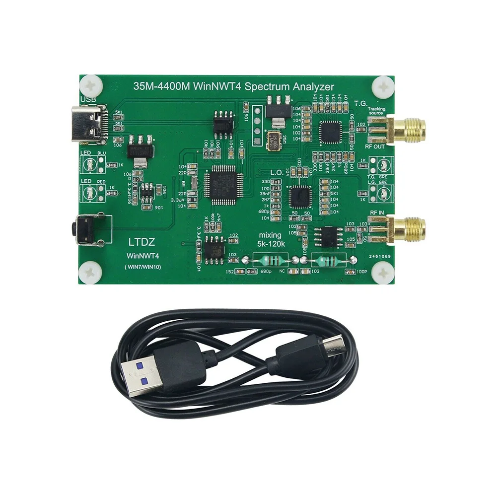 LTDZ_35M-4400M moduł analizatora widma USB źródło sygnału PCB dla Win XP analizatora widma Win7 Win10 35-4400M