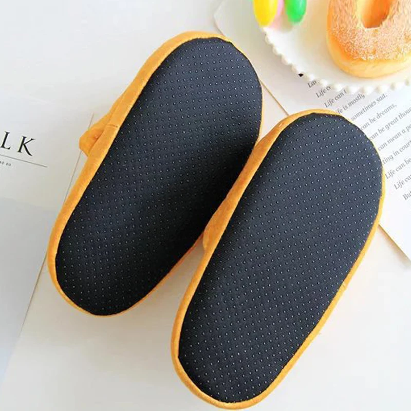 Simulation Bread Cotton Slippers Winter Home Soft Bottom Non-Slip Plush Warm Cotton Slippers Indoor House Shoes Zapatos Mujer